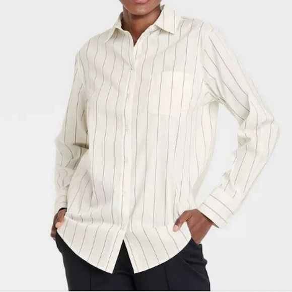 A New Day Oversized Boyfriend Button Up - Picture 1 of 2